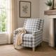 Powell® Portier Gray Check Manual Pushback Recliner-2