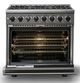 Viking® 7 Series 36" Damascus Gray Pro Style Dual Fuel Range-1