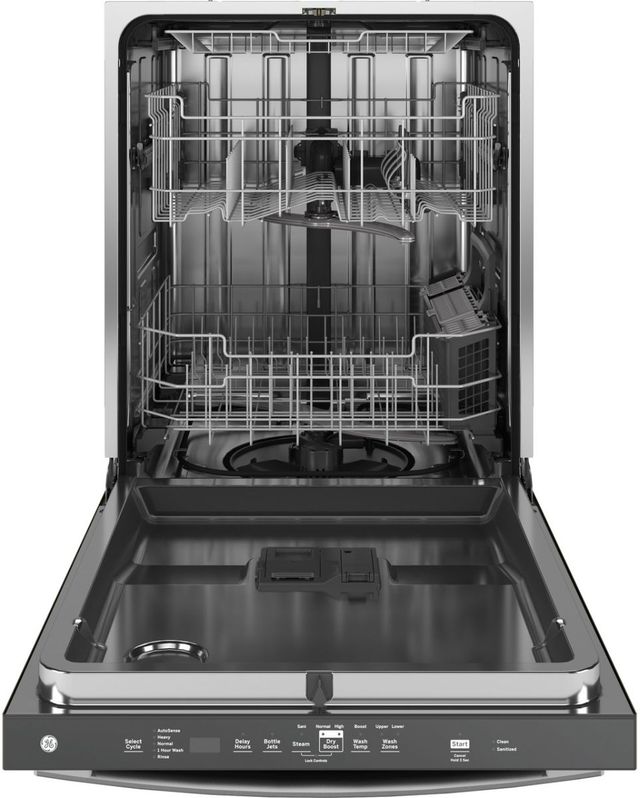 GE® ENERGY STAR® 24" Fingerprint Resistant Stainless Steel Top Control Built-In Dishwasher with Sanitize Cycle-1