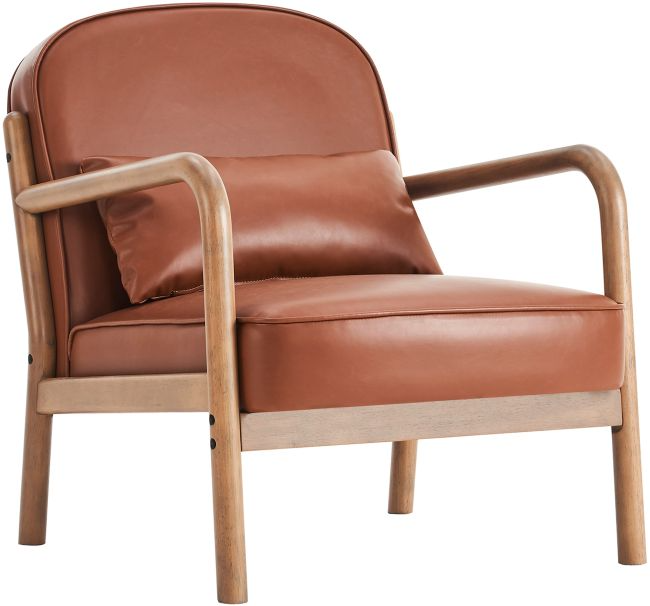 Worldwide Homefurnishings Inc. Fani Saddle/Walnut Accent Chair