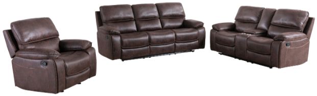 Mazin Furniture Kincaide Brown Manual Reclining Sofa-2