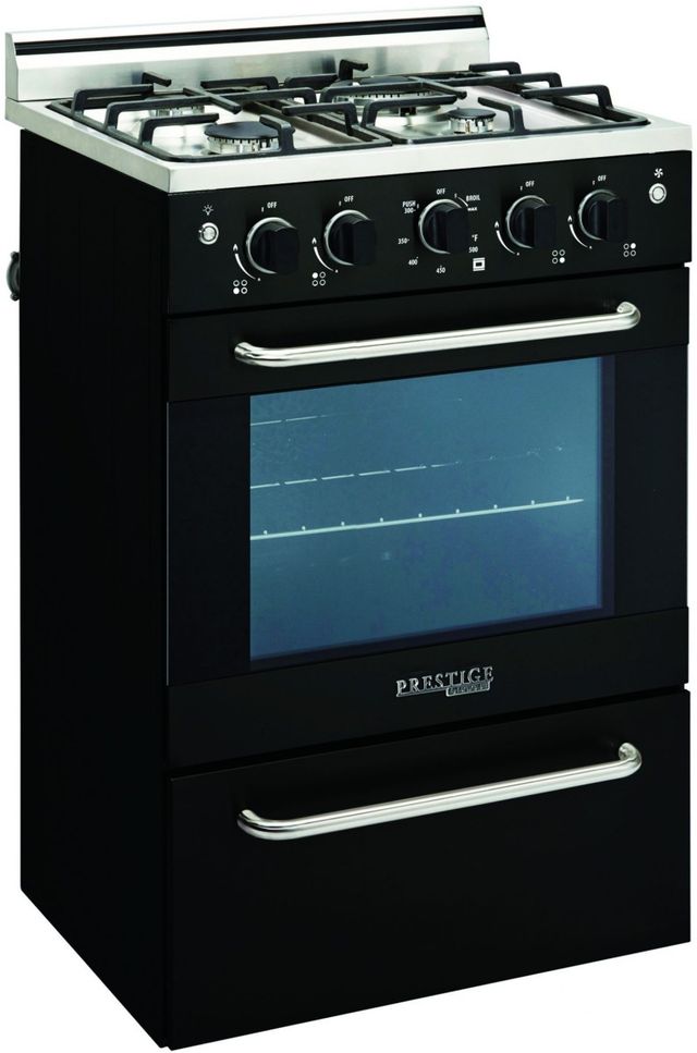 Unique® Appliances Prestige 20" Black Freestanding Gas Range-3