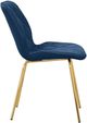 Primo™ International 3719 2-Piece Navy Blue Accent Chair Set with Gold Legs-2