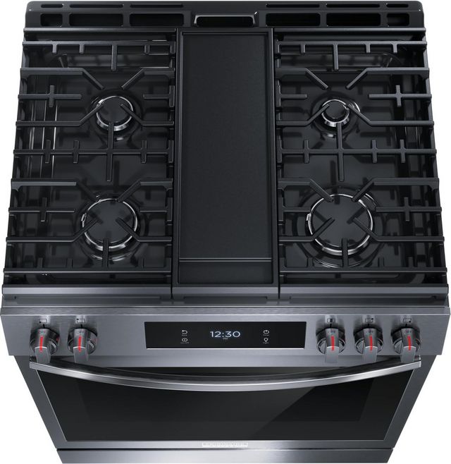 Frigidaire Gallery® 30" Smudge-Proof® Black Stainless Steel Slide In Gas Range-5