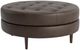 Bassett® Furniture Customizable Delway 45" Round Tufted Leather Ottoman-0