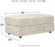 Pouf d'appoint Soletren en tissu blanc Signature Design by Ashley®-3