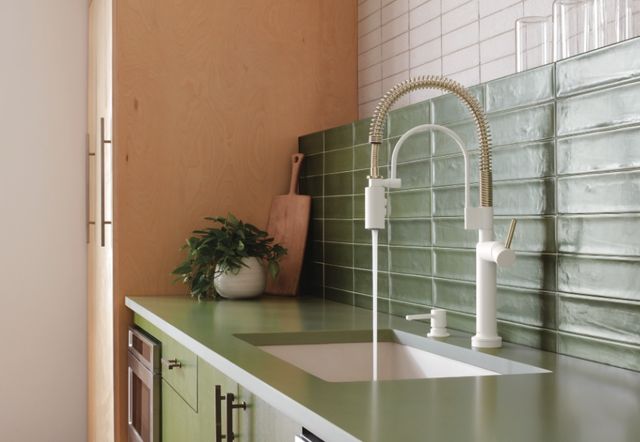 Brizo Jason Wu Brilliance® Polished Nickel/Matte White Pull-Down Faucet Metal Lever Handle Kit-1