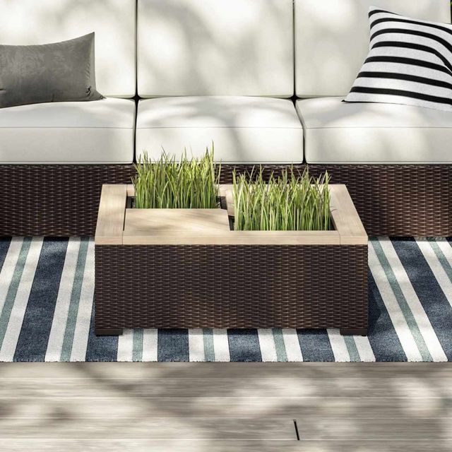 homestyles® Palm Springs Brown Outdoor Removable Top Coffee Table -2