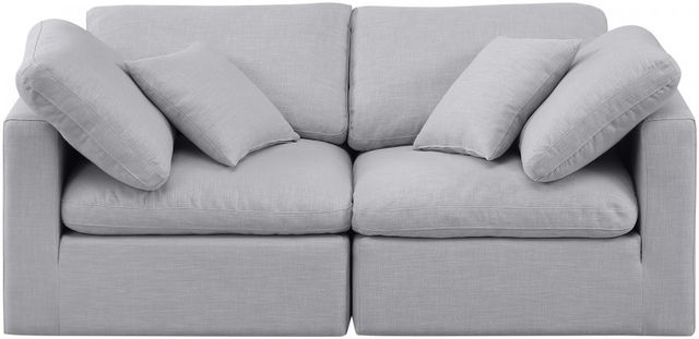 Meridian Furniture Indulge 2-Piece Gray 70" Sofa-1