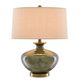 Currey & Company Greenlea Dark Gray/Moss Green/Antique Brass Table Lamp-1