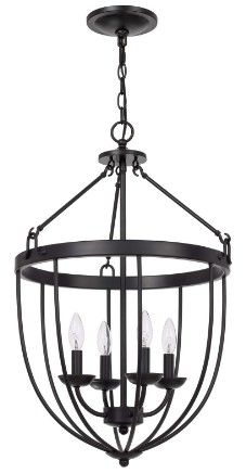 Cal® Lighting & Accessories Grafton Matte Black Chandelier-0