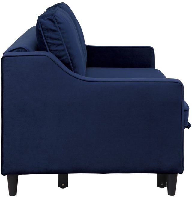 Homelegance® Adelia Navy Convertible Studio Sofa with Pull-Out Bed-3