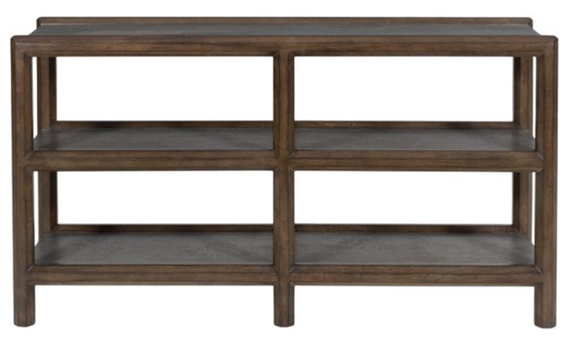 Signature Design by Ashley® Kallenny Gray Sofa Table with Brown Frame-1