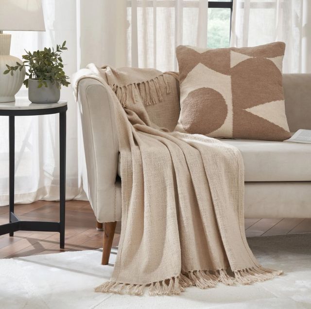 Renwil® Curtis Beige 50''x70'' Throw Blanket-1