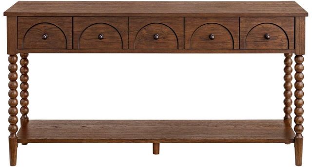 Martin Svensson Turned Wood Cocoa Brown Sofa Table-0