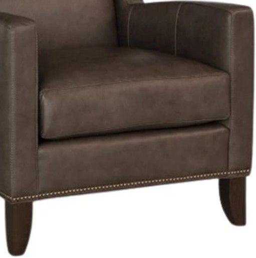 Smith Brothers Customizable 538 Leather Stationary Chair-2