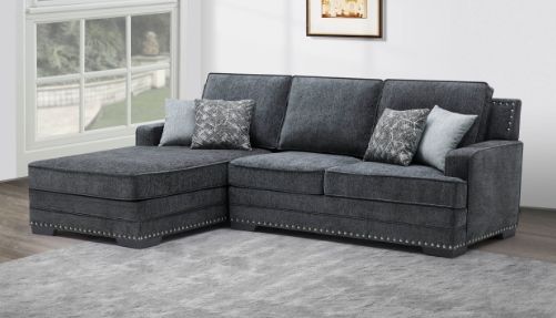 Milton Greens Stars 2-Piece Dark Gray Left Hand Facing Sectional and Chaise-2