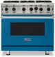 Viking® 5 Series 36" Alluvial Blue Pro Style Natural Gas Range-0