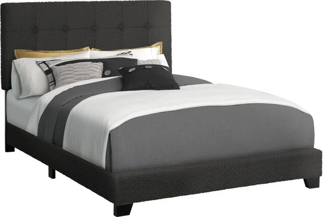Monarch Specialties Inc. Black Double Panel Bed-0