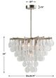 Uttermost® Goccia Antiqued Bright Silver Leaf 6-Light Tear Drop Glass Pendant-2