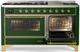 Ilve® Majestic III 60" Emerald Green Pro Style Dual Fuel Liquid Propane Range with Triple Glass Door and Brass Trim-2