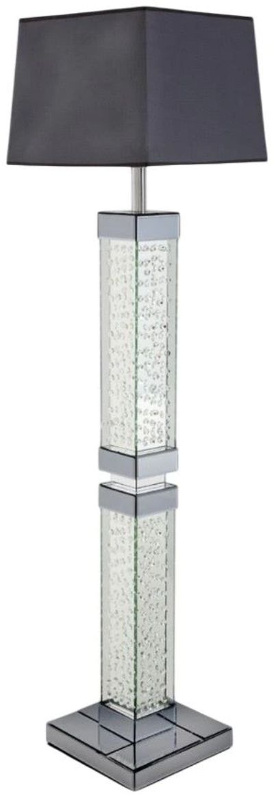 Michael Amini® Montreal™ Mirrored Slender Floor Lamp-0