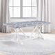 ACME Furniture Hollyn Gray Dining Table with White Base-4