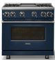 Viking® 7 Series 36" Slate Blue Pro Style Natural Gas Range with 12" Reversible Griddle-3