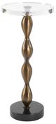 Uttermost® Remolino Glass Top Drink Table with Black/Warm Bronze Base-3