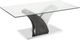 Brassex Inc. Jerome Glass Top Coffee Table with Grey/White Base-0