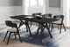 Armen Living Jackie 2-Piece Black/Brown Dining Arm Chair Set-1