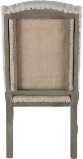 Home Trends & Design Upholstered Dining Off-White Canvas Satine Dining Chair-3