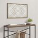 Olliix by Madison Park Exton Natural and White Geo Carved Wood Panel Wall Decor-5
