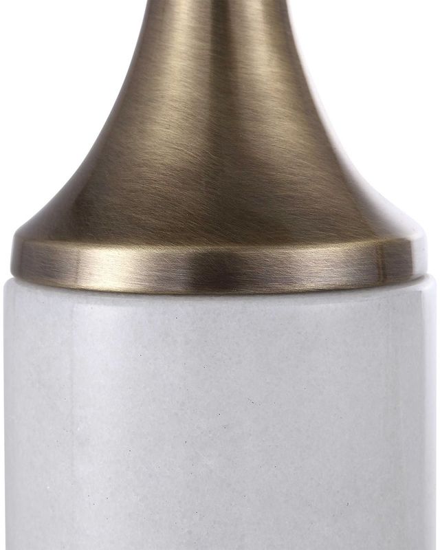 Uttermost® Castiel 2-Piece Antique Brushed Brass Candleholder Set-2