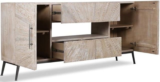 Parker House® Crossings Monaco Weathered Blanc TV Console-2