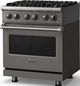 Viking® 5 Series 30" Damascus Gray Pro Style Dual Fuel (NG) Range with Polished Chrome Trim-3