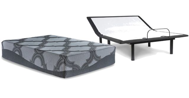 Sierra Sleep® by Ashley® 2-Piece 12" Hybrid and Adjustable Base King Mattress Set-0