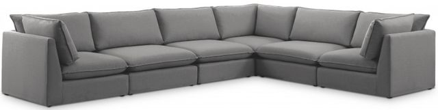 Meridian Furniture Mackenzie 6-Piece Grey Modular Sectional Set-0