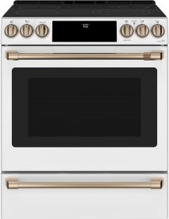 Café™ 30" Matte White Slide In Electric Range