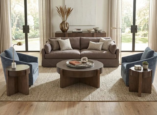 Sunny Designs™ Boise Tobacco Leaf End Table with Buckskin Base-1