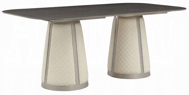 ACME Furniture Kasa Gray Dining Table and Champagne Base-0