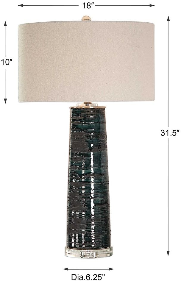 Uttermost Chamila Teal Glazed Table Lamp-3