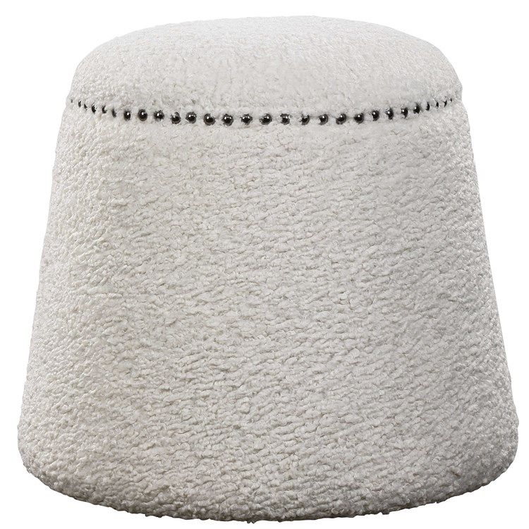Uttermost® Gumdrop White Ottoman