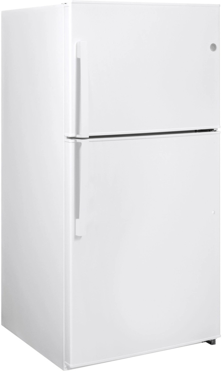 GE® 33 in. 21.1 Cu. Ft. White Top Freezer Refrigerator