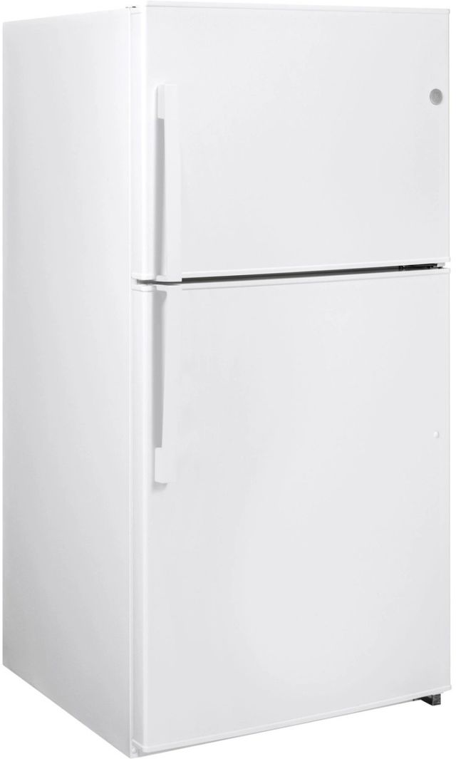 GE® 33 in. 21.1 Cu. Ft. White Top Freezer Refrigerator-2