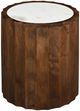 Coast2Coast Home™ Katina White End Table with Brown Base-2