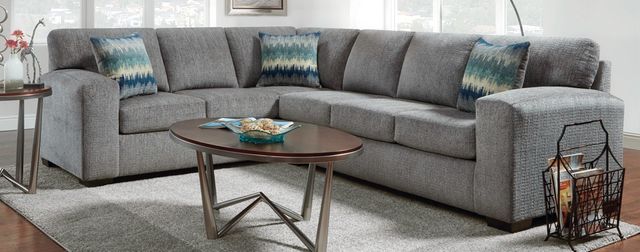 American Wholesale Furniture 2-Piece Silverton Pewter L-Shape Sectional-1