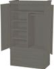 Crate Designs™ Furniture Graphite Comb Armoire-0