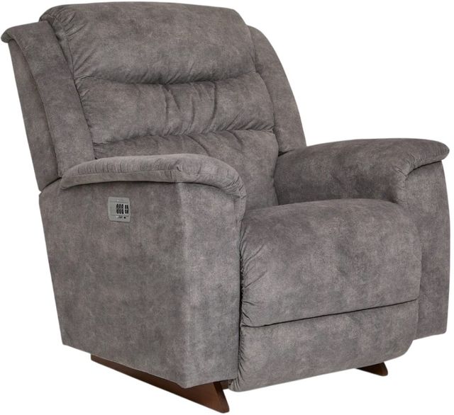 La-Z-Boy® Redwood Charcoal Power Rocking Recliner with Headrest and Lumbar-0