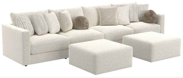 Jackson Furniture Ritzy 6-Piece Bone Sectional with Ottoman-0